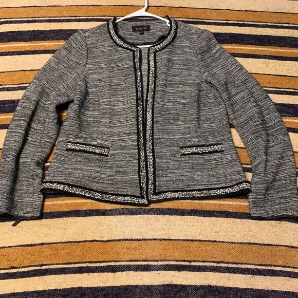 Talbots Jackets & Blazers - Talbots Black White Blazer Chenille Tweed Large Workwear Career Classic Preppy